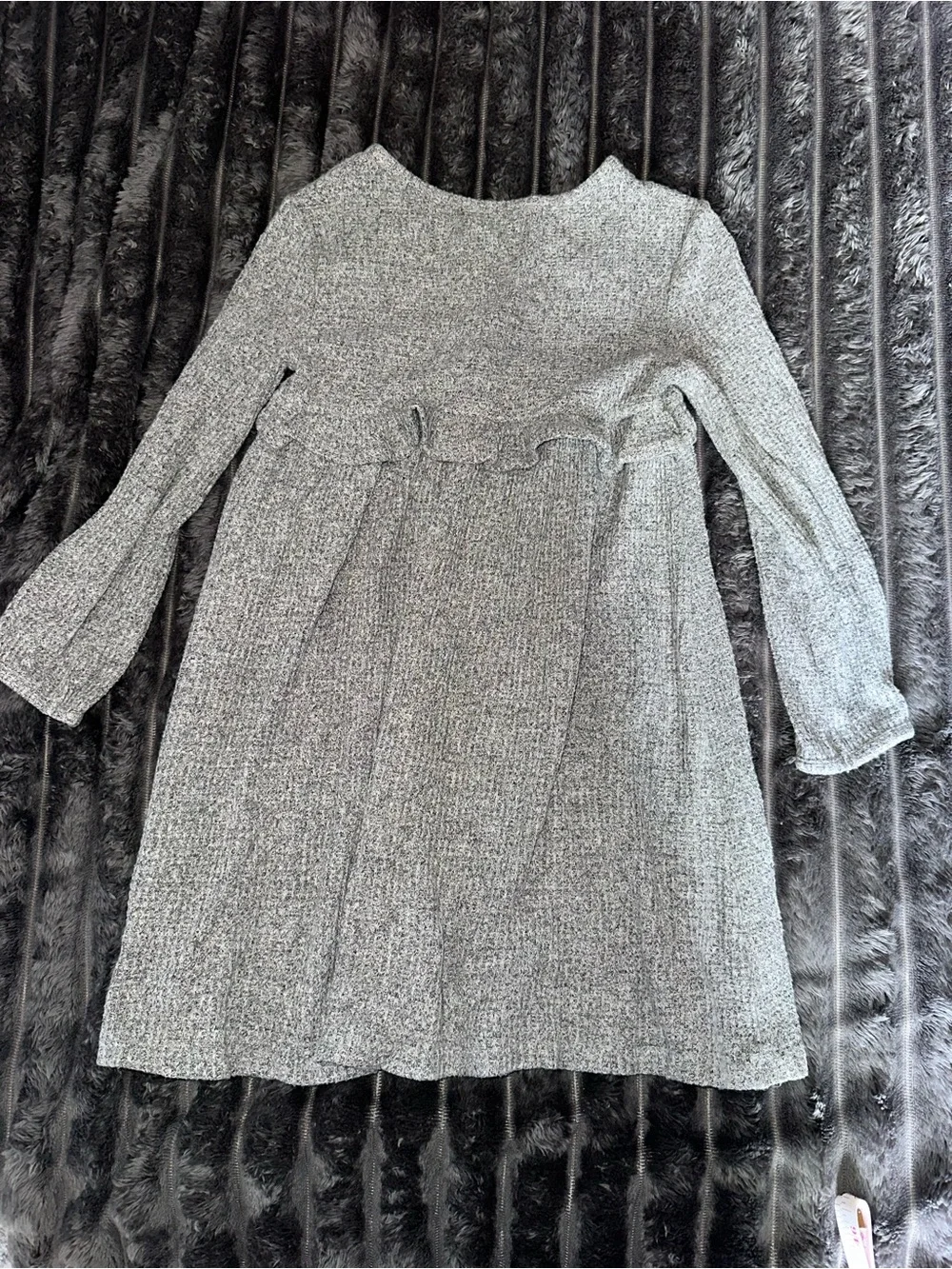 Old Navy toddler girl Gray Knit Long-Sleeve Dress